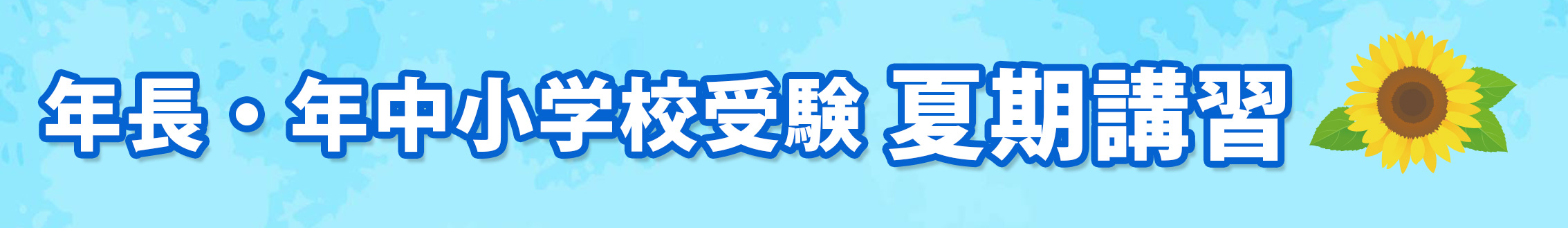 年長・年中小学校受験夏期講習