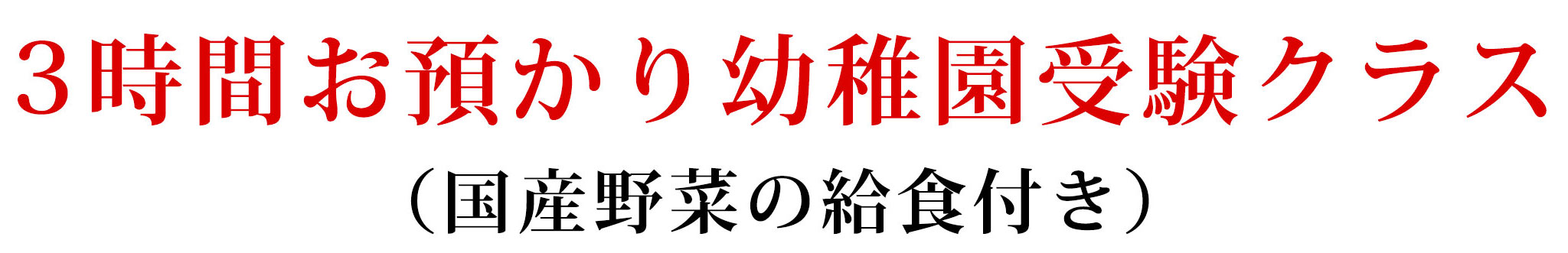 幼稚園お預かりレッスン（3～4時間　週1日～4日）